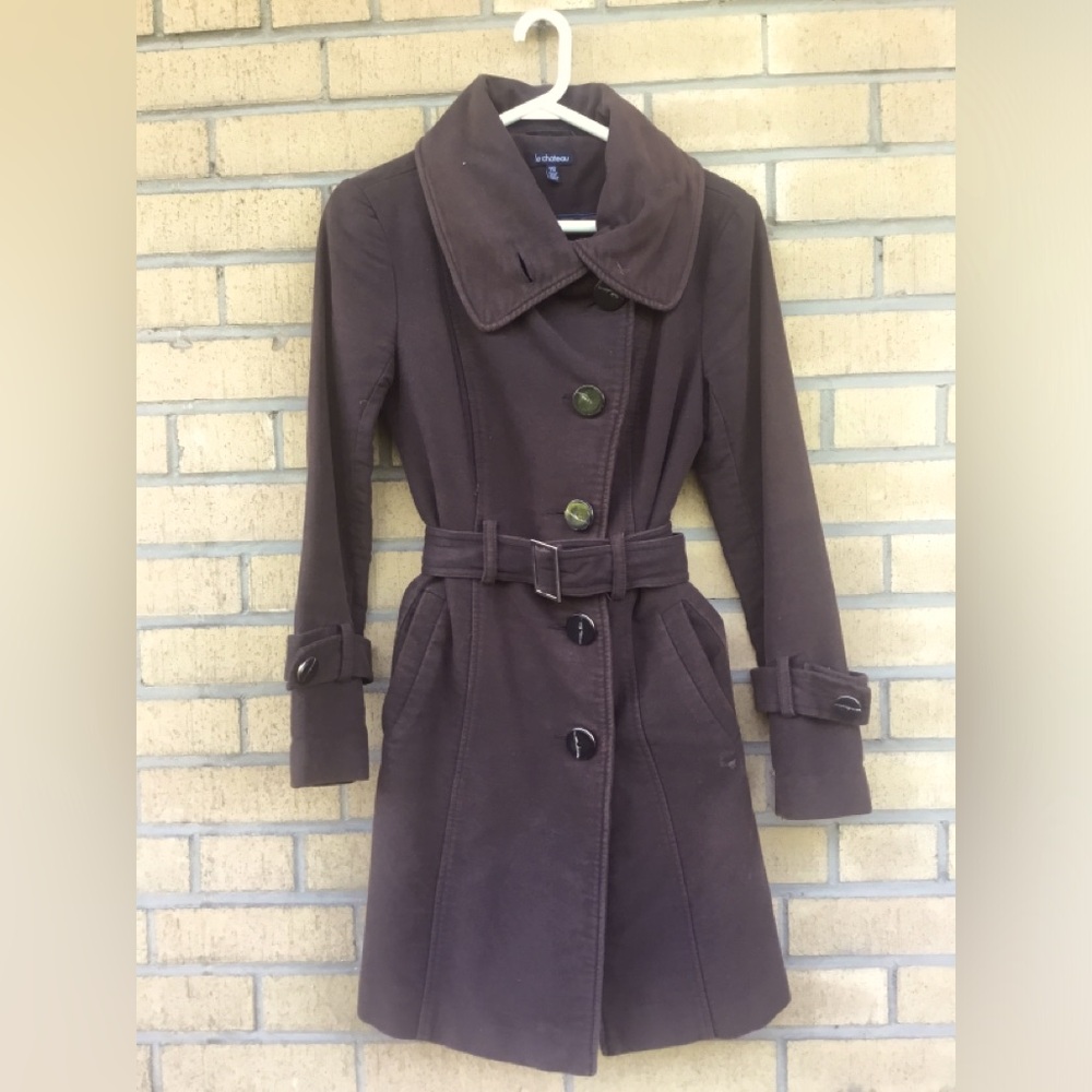 Le Chateau Women's Chocolate Brown Trench Coat